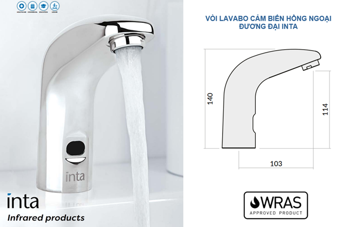 Vòi lavabo cảm ứng hồng ngoại hiện đại Inta Contemporary Infrared