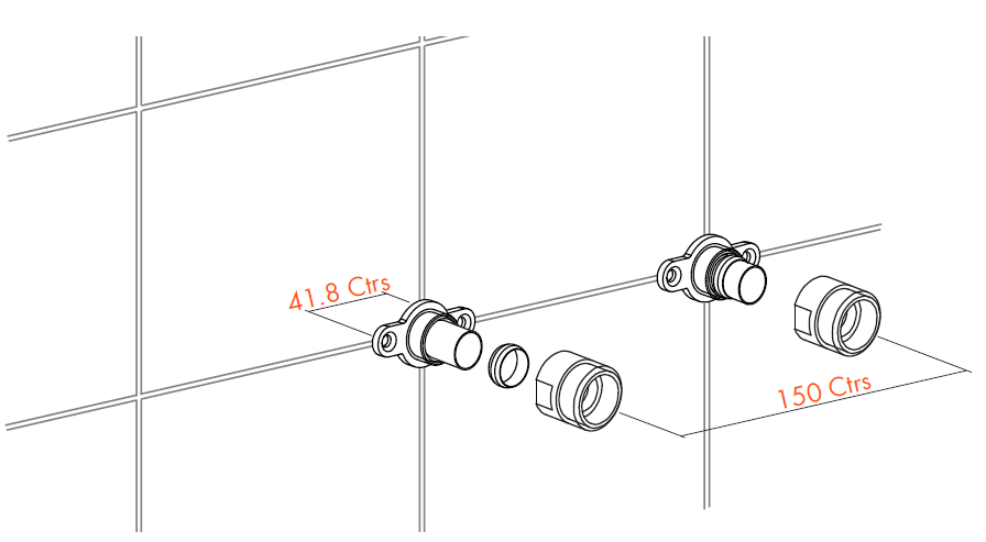 Chuẩn bị tại nơi lắp đặt vòi sen tắm đơn Trade-tec TR10032CP