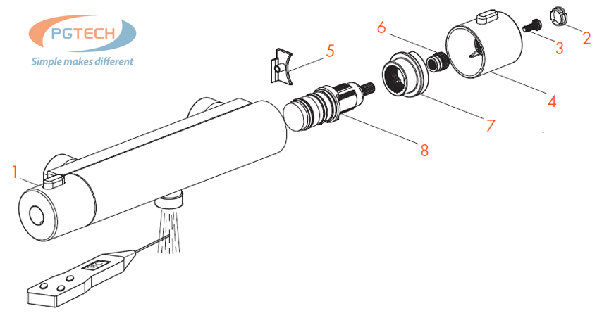 Hiệu chỉnh van vòi sen tắm đơn Trade-tec TR10032CP